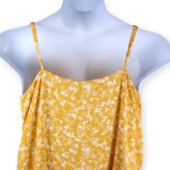 Old Navy Sunshine Yellow Textured Ruffled Wrap-Effect Cami Top XL - Picture 4 of 7